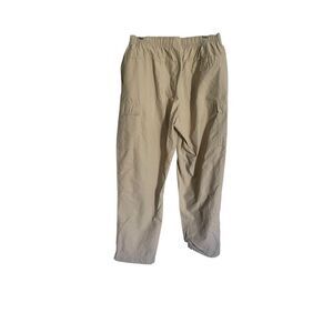 Nike Womens Beige Athletic Sportswear Tech Woven Nylon Cargo Pants Size Large